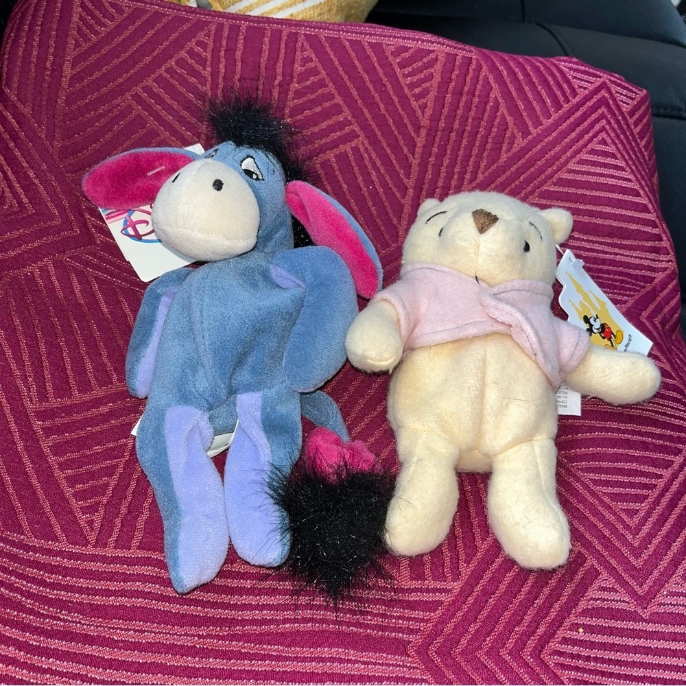 Winnie the Pooh eeyore plush lot Disney 5”